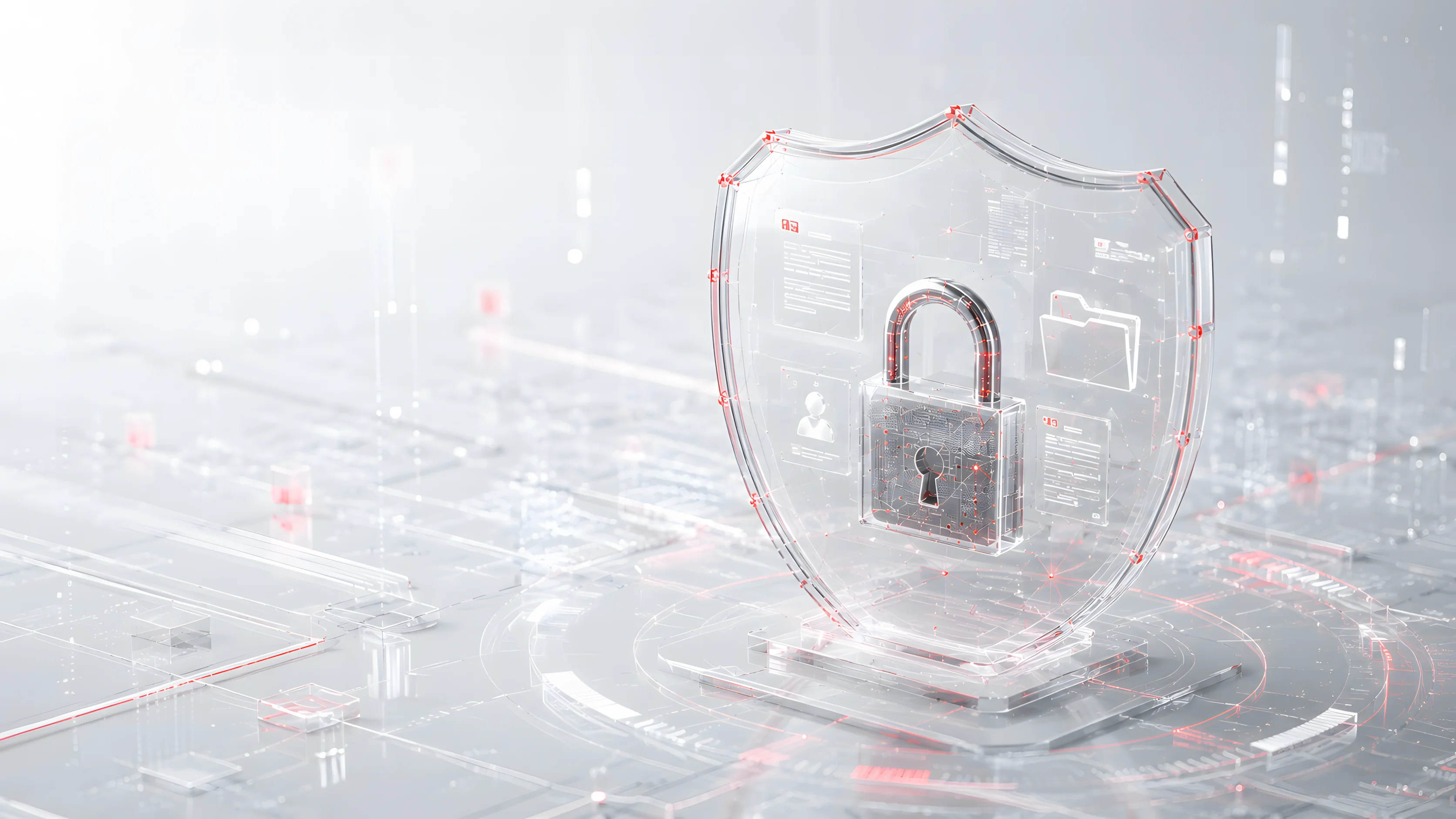 Цифровой защитный щит с замком в технологической инфраструктуре